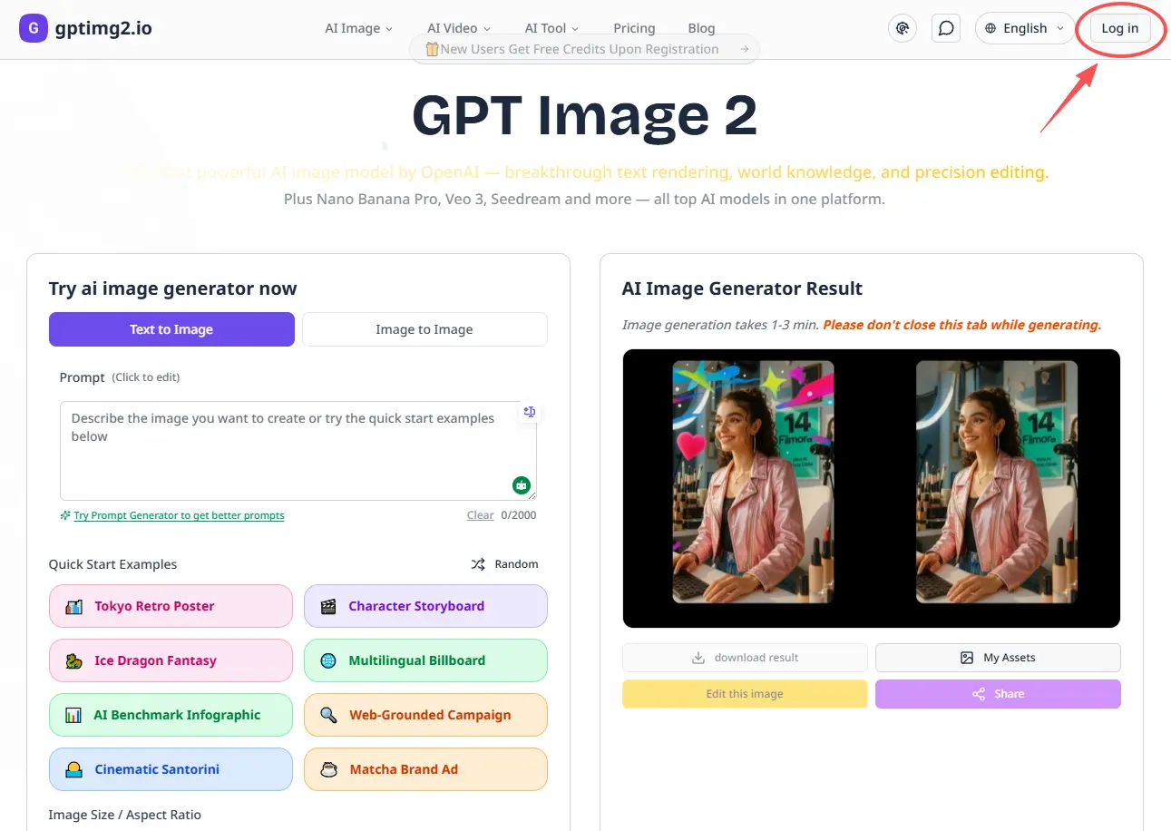 gptimg2 sign up page showing account creation form
